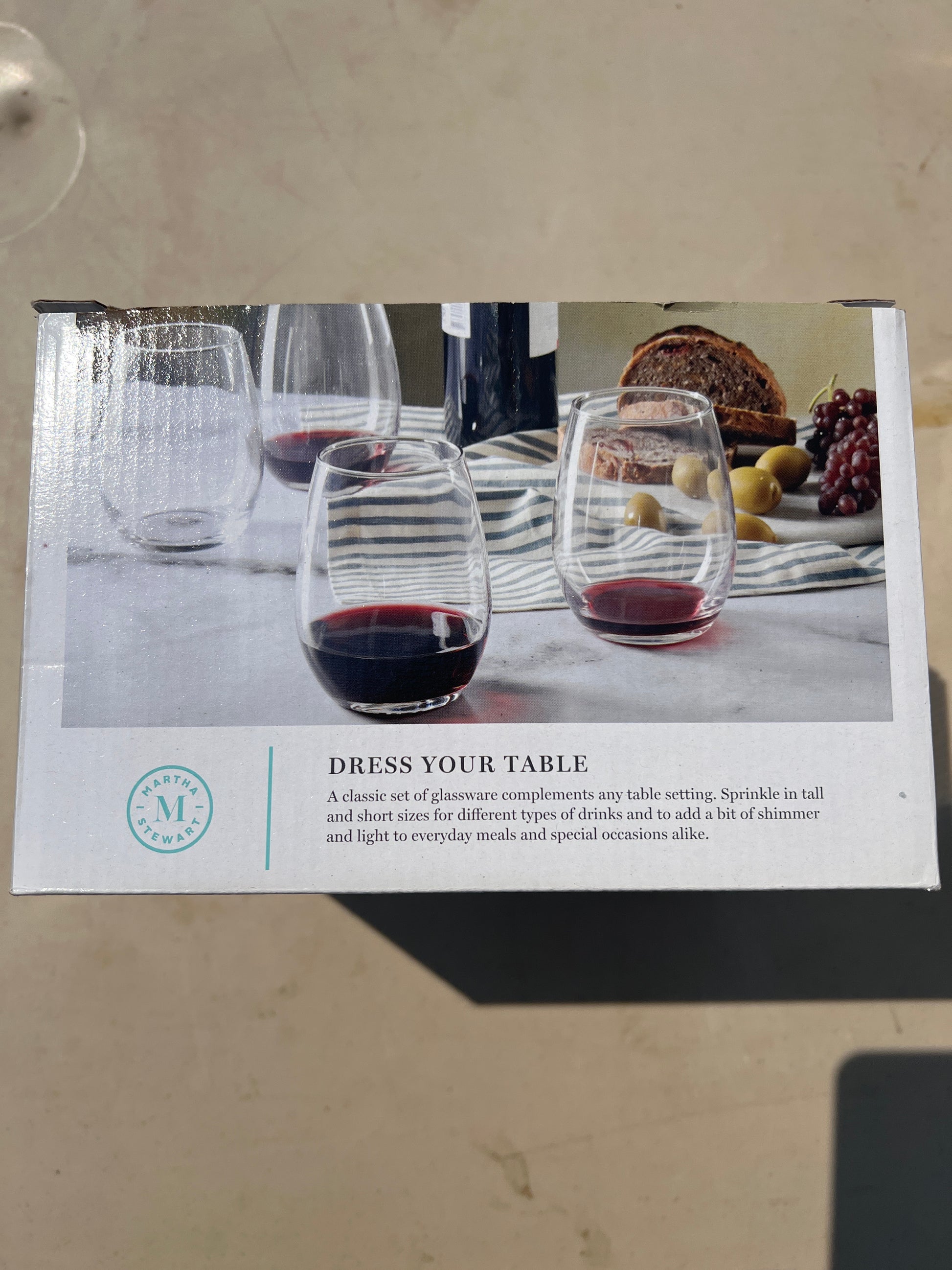 Martha Stewart Wine Glass Set 4pc