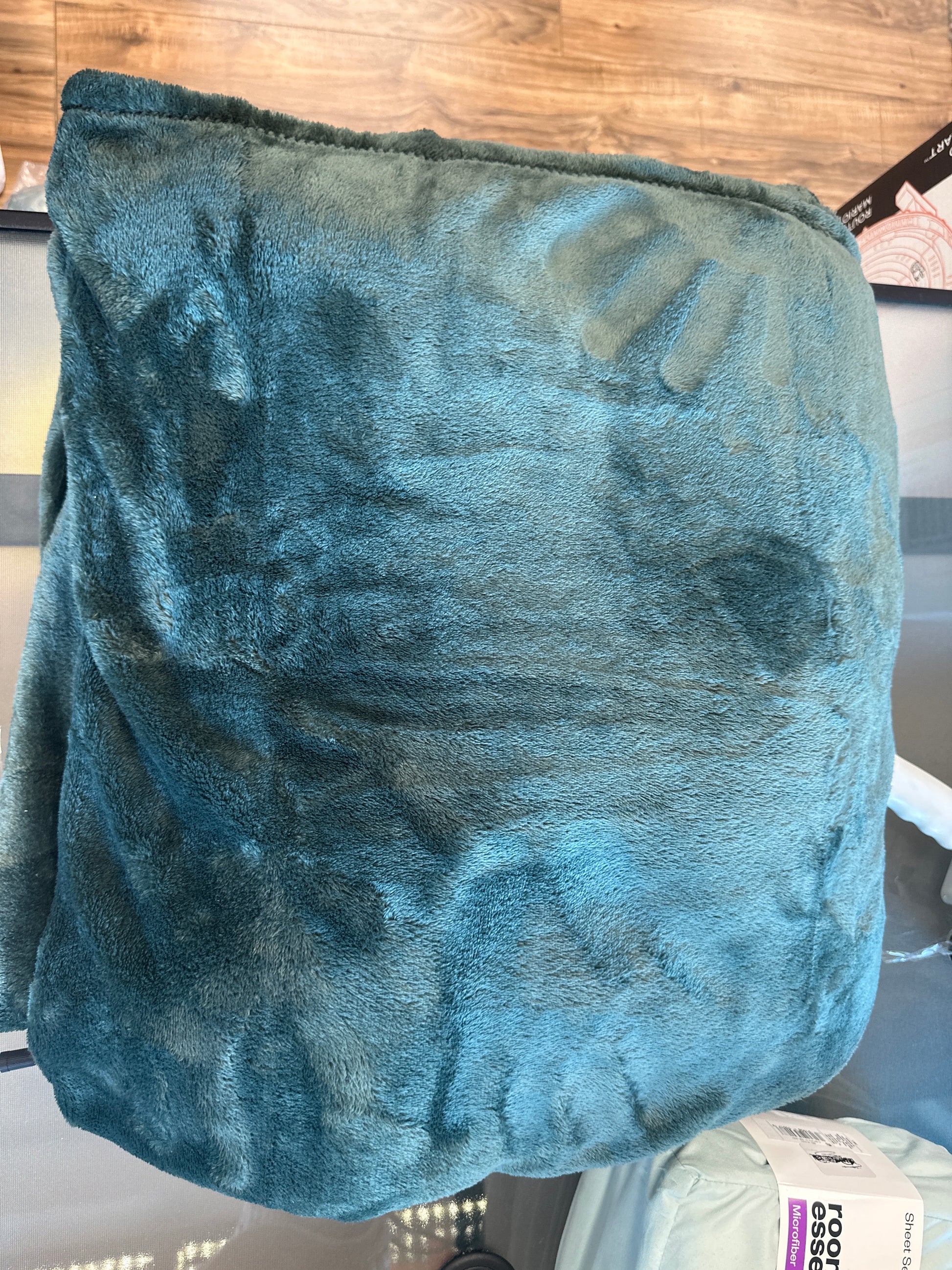 King size soft blanket - emerald green